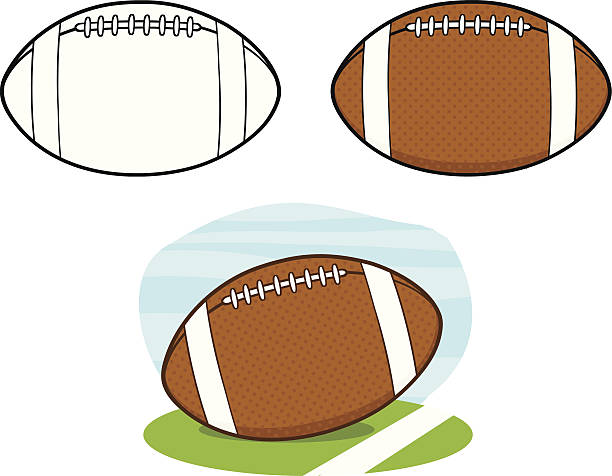 Collection of Football - 1 Similar Illustrations: black and white football clipart pictures stock illustrations