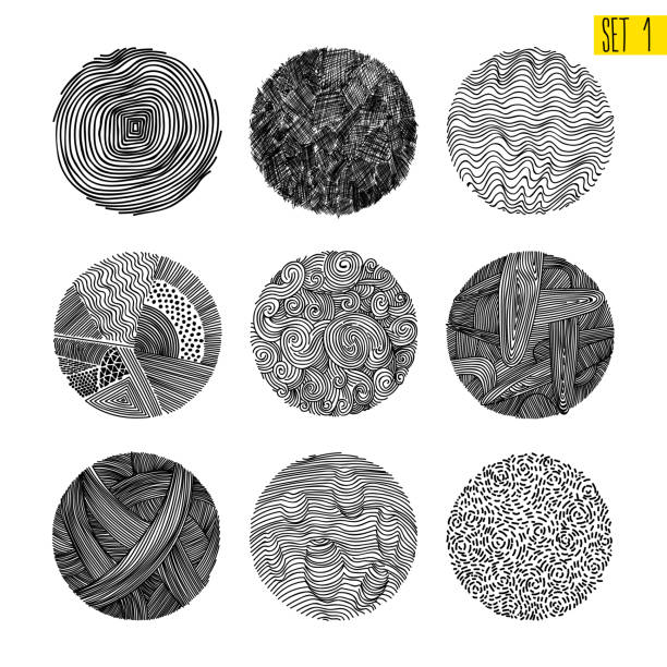 Collection of hand drawn textures. Vector illustration. Isolated on white background. Freehand drawing. Collection of hand drawn textures. Vector illustration. Isolated on white background. Freehand drawing. writing activity designs stock illustrations