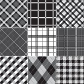 Collection of seamless checked cotton pattern. Just choose/click one of the pattern swatches in Illustrator and fill a form with it or draw a rectangle or whatsoever. You can't take one of the images in the 3x3 grid and just duplicate them (or drag them to the swaches box) - they are just a preview. If you need some assistance, just sitemail me.