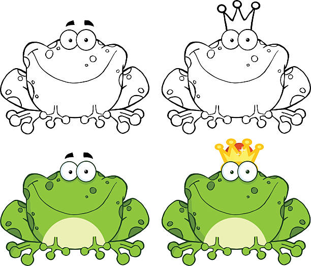 Collection of Smiling Sitting Frog Similar Illustrations:Similar Illustrations: frog clipart black and white stock illustrations