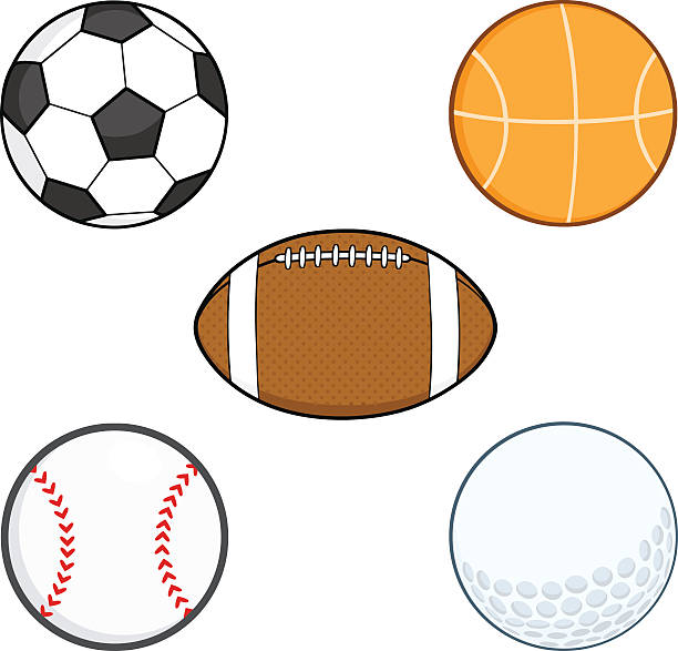 Collection of Sport Balls Similar Illustrations: black and white football clipart pictures stock illustrations