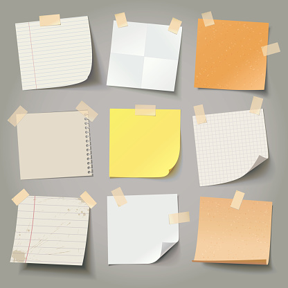 Collection of various note papers, ready for your message