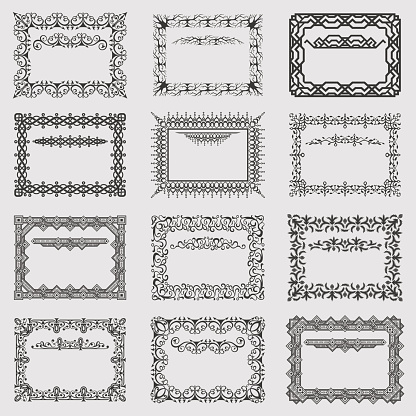 vector frames square illustration vectors