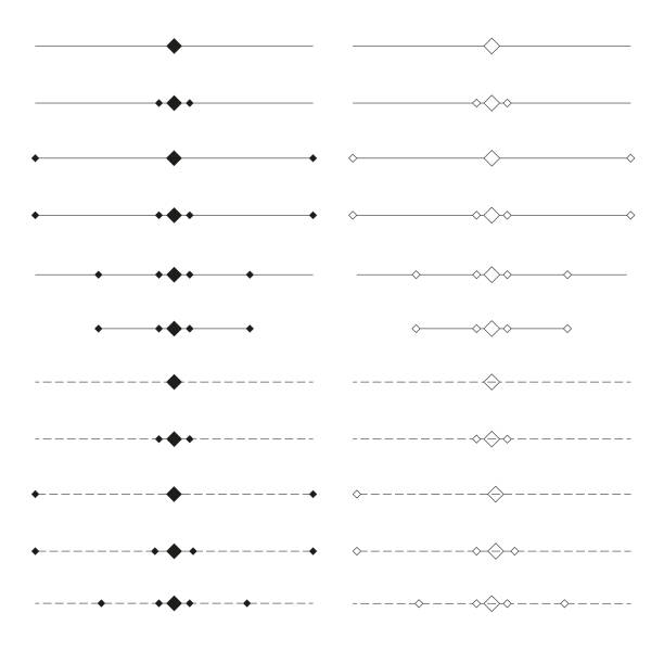 흰색 기하학적 벡터 디자인 요소-분배자의 컬렉션 - 분할 stock illustrations