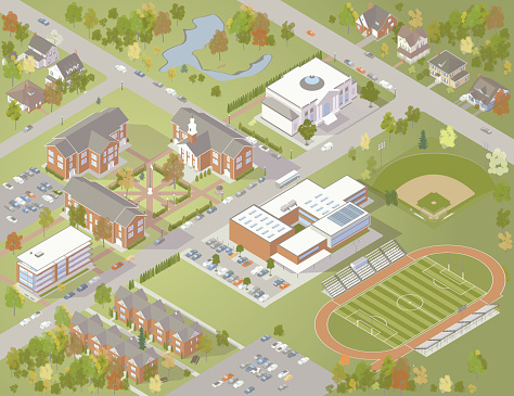College Campus Illustration
