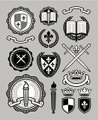 Large collection of collegiate style vector elements.