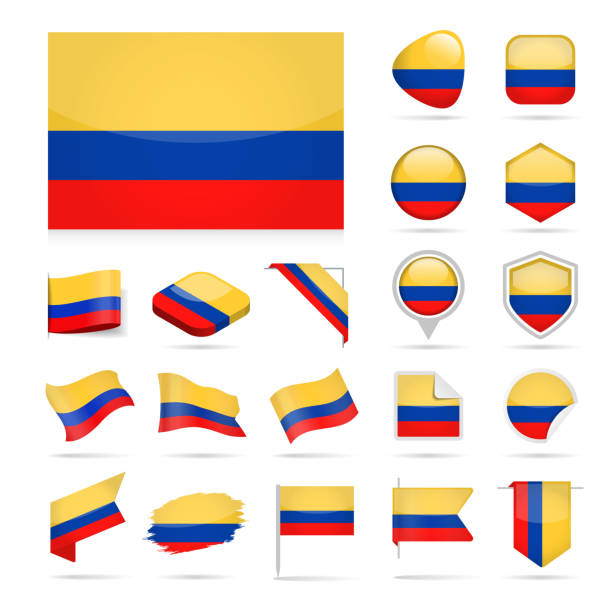 コロンビア国旗 イラスト素材 Istock