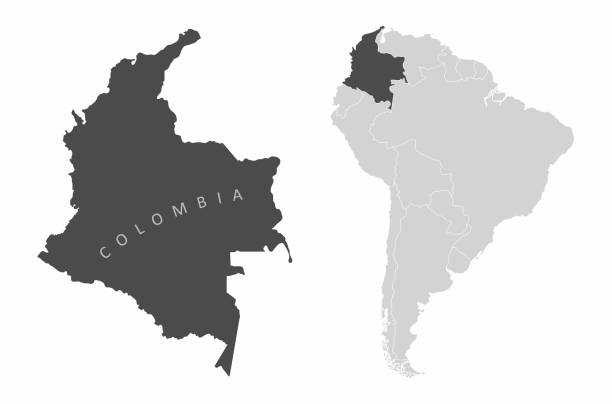 колумбия южная америка - колумбия stock illustrations