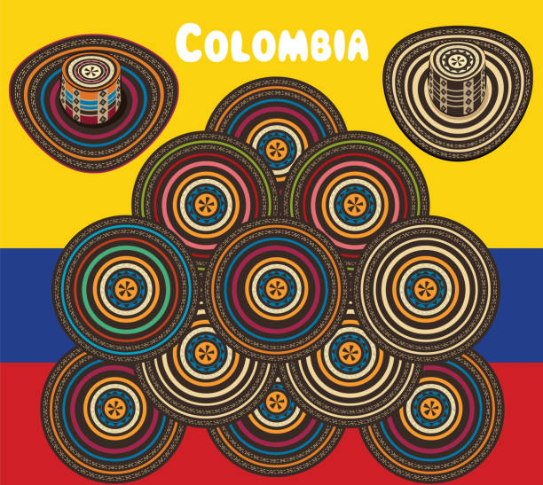 колумбия вуэльтьяо хат - колумбия stock illustrations
