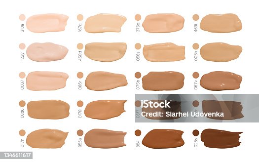 istock Color Cosmetic Foundation Smudges. Makeup Concealer Drops. Beige Female Swatch. Face Care Background. Foundation 1346611617