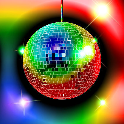 Color Disco Ball Stock Illustration - Download Image Now - iStock