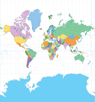Color Mercator Map