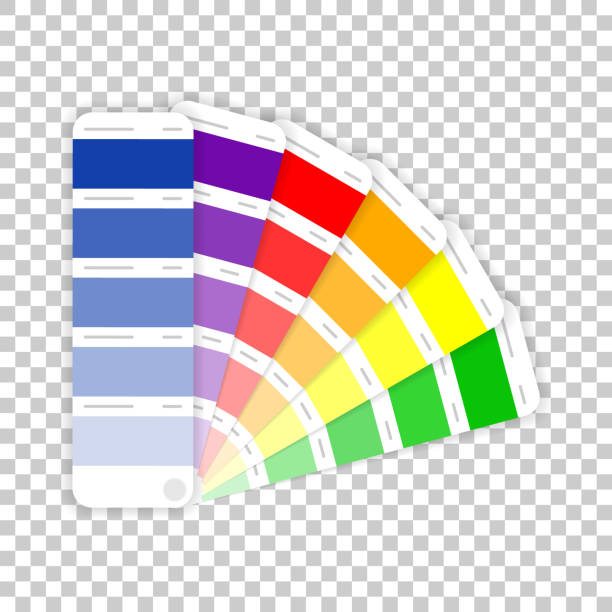 Color palette guide on transparent background. Vector illustration. Color palette guide on transparent background. Vector illustration. color swatch stock illustrations