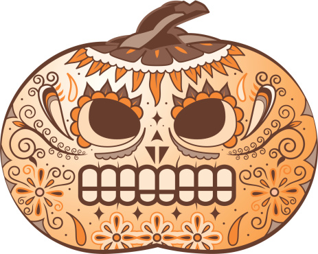 color Pumpkin deathmask