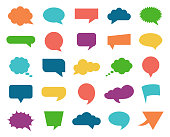 Vector illustration of  the color speech bubble icons set