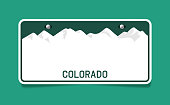 Colorado state license plate concept with area for your copy.