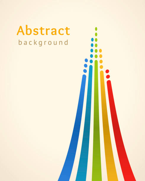 Colored lines with circles over light background. Retro vector backdrop. Design template. Bright lines directed upwards. Abstract illustration. Concept of leadership, competition, success and etc Colored lines with circles over light background. Retro vector backdrop. Design template. Bright lines directed upwards. Abstract illustration. Concept of leadership, competition, success and etc leadership backgrounds stock illustrations