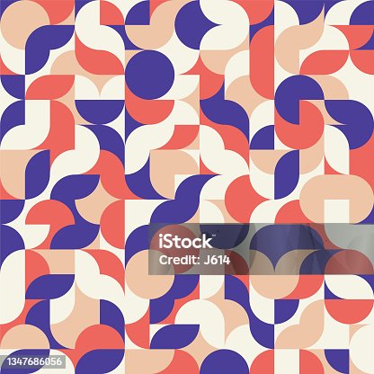istock Colorful 70s seamless pattern 1347686056