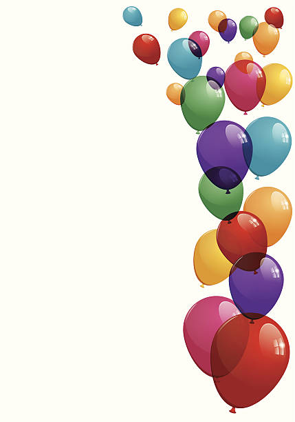 Colorful Balloons Colorful Balloons balloon borders stock illustrations
