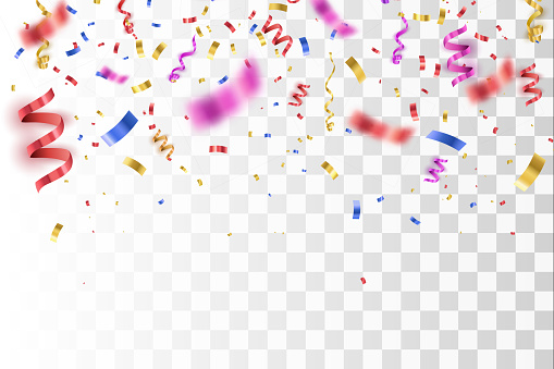 Color Confetti Lumineux Isol Sur Fond Transparent Color Confetti Lumineux Isol Sur Fond Transparent