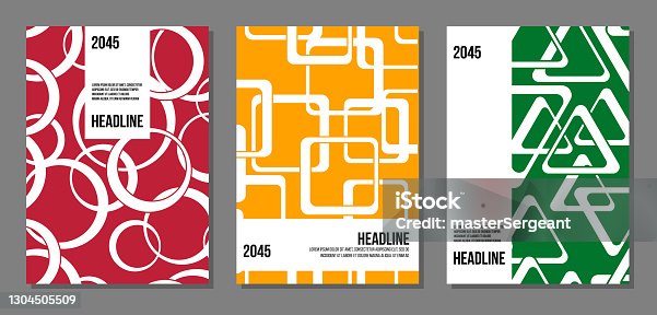 istock colorful brochure cover with geometric figures. vector illustration 1304505509