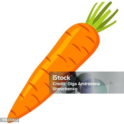 istock Colorful cartoon carrot icon. 918222612