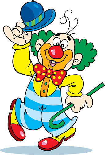 A colorful cheerful clown