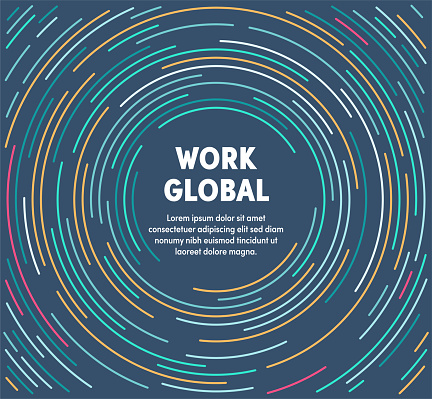 Colorful Circular Motion Illustration For Work Global