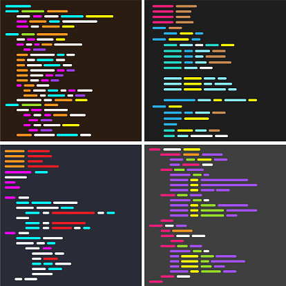 Colorful computer code