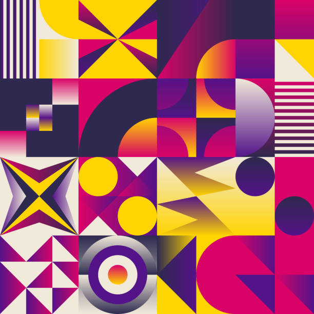 Colorful Geometric Art Graphics Vector Pattern Design Background vector art illustration