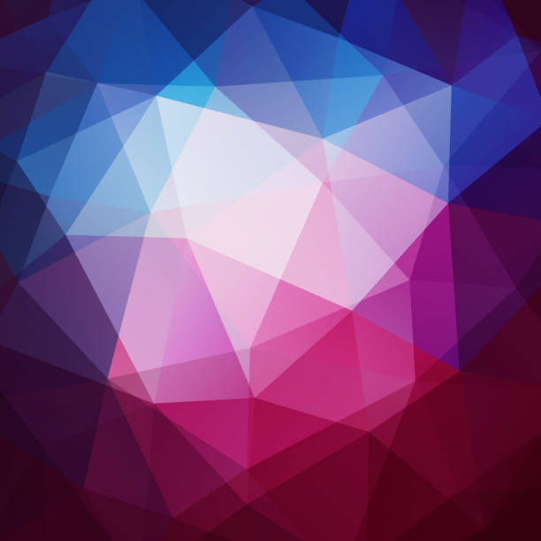 ilustraciones, imágenes clip art, dibujos animados e iconos de stock de colores geométricos de fondo con patrón de triángulo - eps10 - kaleidoscope