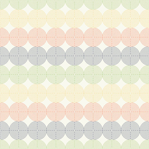 Colorful geometric circle pattern vector art illustration