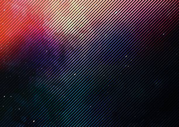 красочный полуцветный фон с пространством и звездами - изучение космоса stock illustrations