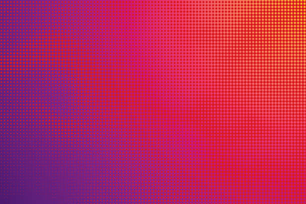 latar belakang halftone pattern abstract berwarna-warni - warna jenuh ilustrasi stok