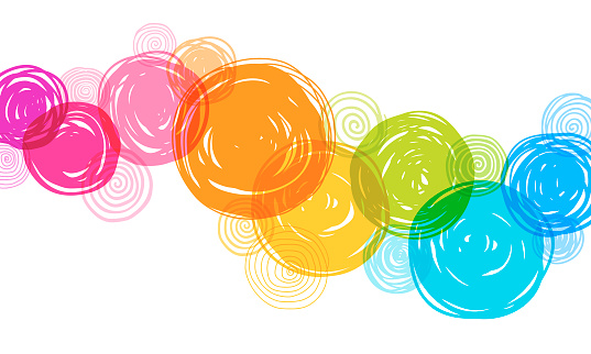 Colorful Hand Drawn Circles Background