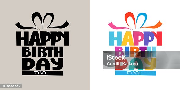 istock 3D Colorful happy birthday calligraphy 0006 1176563889
