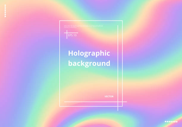 カラフルなホログラム背景 - ホログラム点のイラスト素材／クリップアート素材／マンガ素材／アイコン素材