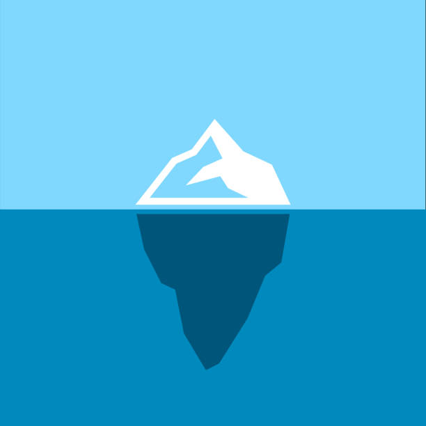 stockillustraties, clipart, cartoons en iconen met kleurrijke ijsberg illustratie. geïsoleerde vector illustratie - ijsberg