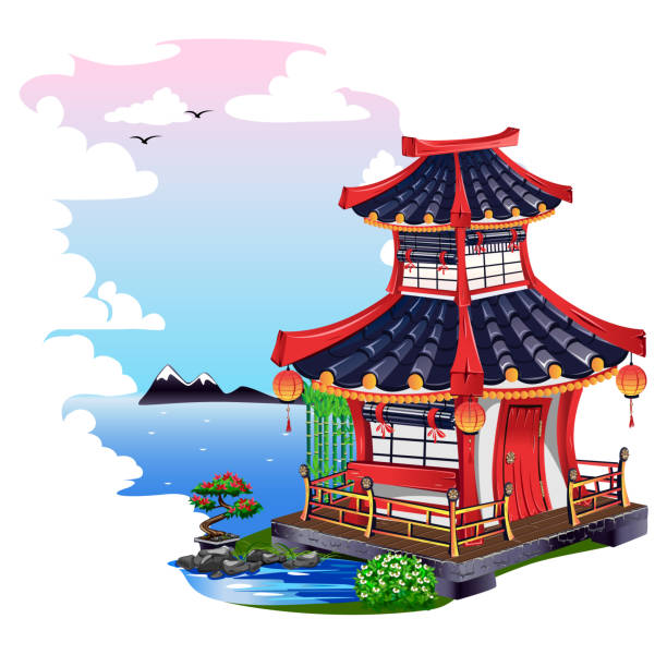 Royalty Free Pagoda Roof Clip  Art  Vector Images Illustrations iStock