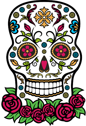 Colorful Mexican Sugar Skull