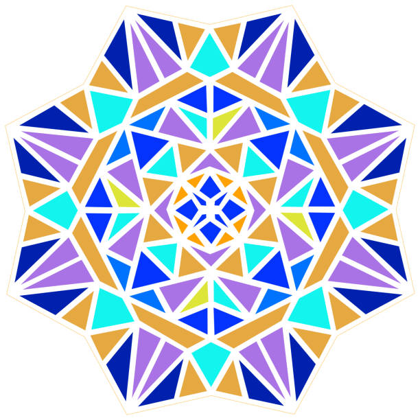 Colorful mosaic. Kaleidoscope pattern. Colorful mosaic. Kaleidoscope pattern. Vector illustration. Isolated on a white background. kaleidoscope stock illustrations