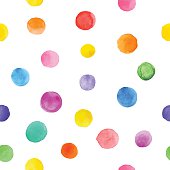 istock Colorful paint watercolor seamless pattern. 478948410