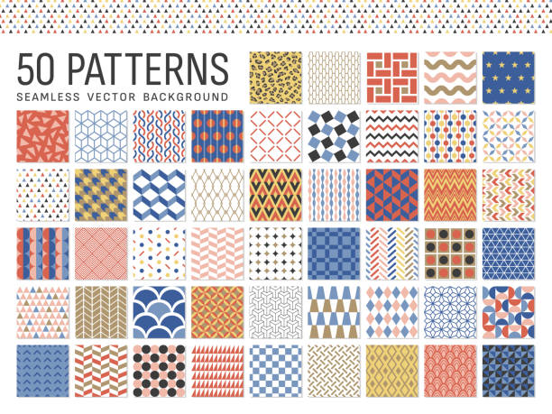 50カラフルなパターンセット - パターン点のイラスト素材／クリップアート素材／マンガ素材／アイコン素材