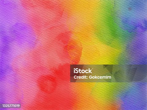 istock Colorful Rainbow Watercolor Background. Watercolor strokes design element. Multi colored colored hand painted abstract texture. Abstract Wall Texture with Color Brush Strokes. Grunge, Sketch, Graffiti, Paint, Watercolor, Sketch. Grunge Vector Background. 1325771019