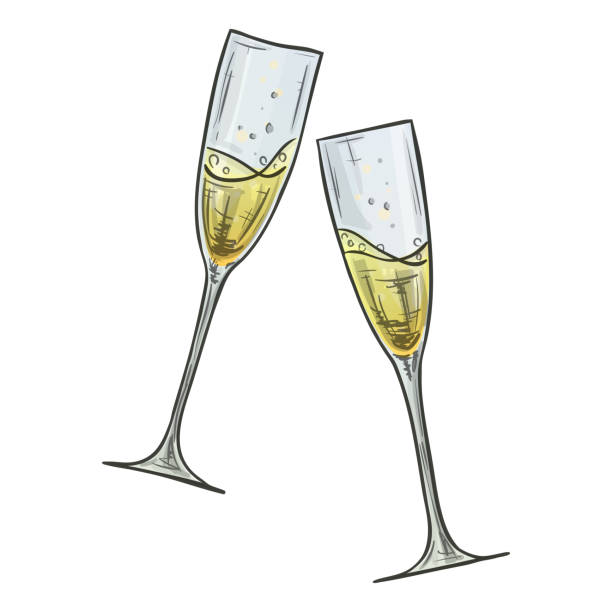 Champagne Glass Illustrations, Royalty-Free Vector ...