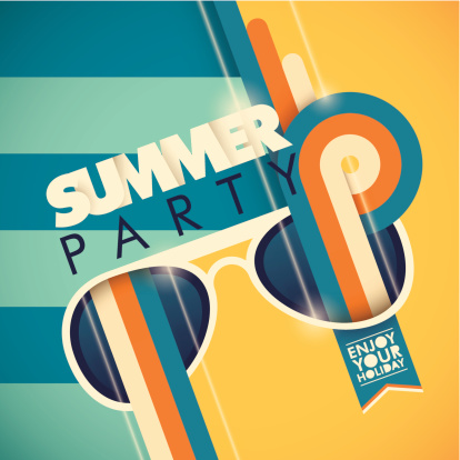 Colorful Summer Party Background Stock Illustration - Download Image Now - iStock