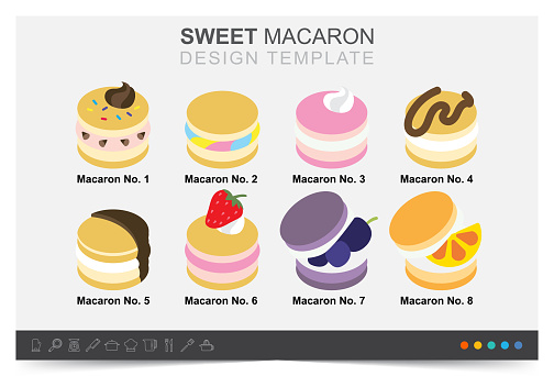 Colorful sweet macarons cakes, French macaroon, "rFrench culture, dessert menu, tea time