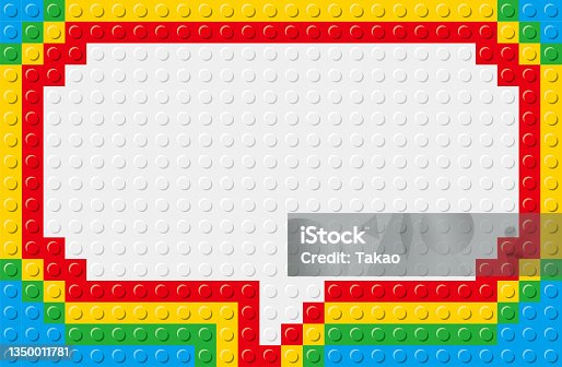 istock Colorful toy block background material 1350011781
