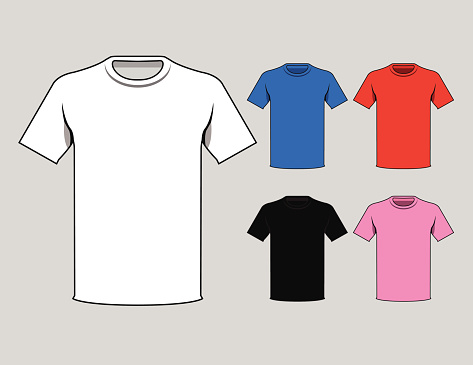 Colorful Tshirts Template Stock Illustration - Download Image Now - iStock