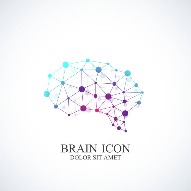 Colorful Vector Template Brain icon. Creative concept design Colorful Vector Template Brain icon. Creative concept design  dna silhouettes stock illustrations